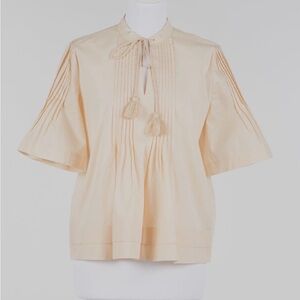 Twinset Milano Italian Elegant Cream Women's Top SZ EU 44 NWT (SZ US M)